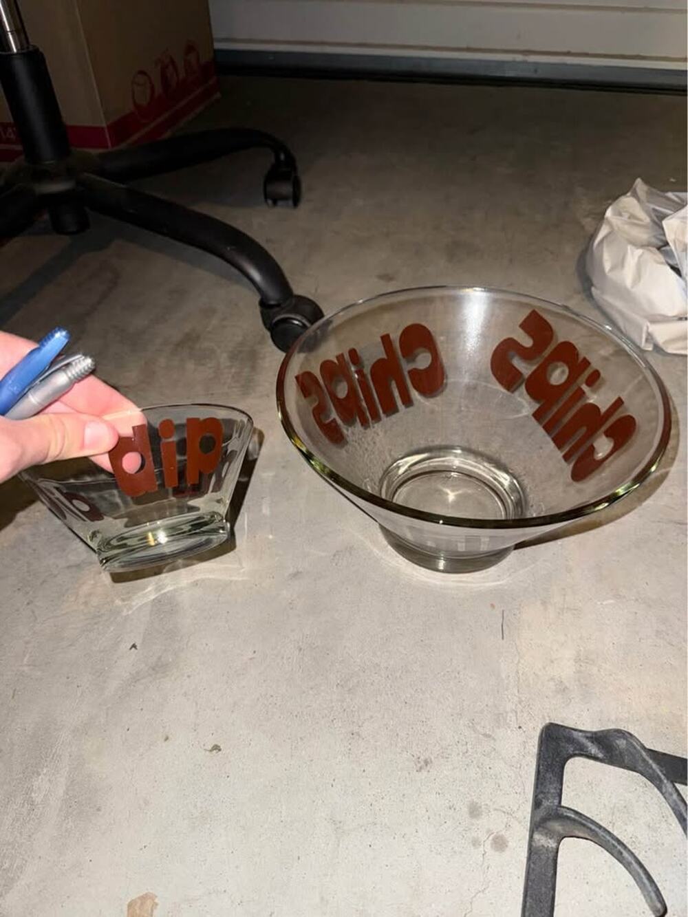 Vintage MCM Wheaton Glass Chip and Dip Bowl